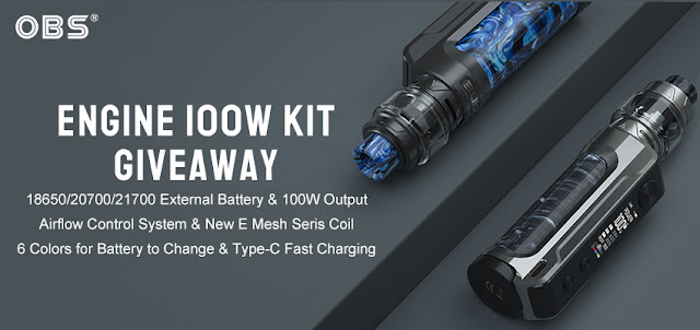 Win yourself OBS Engine 100W Kit by entering our vape giveaway!