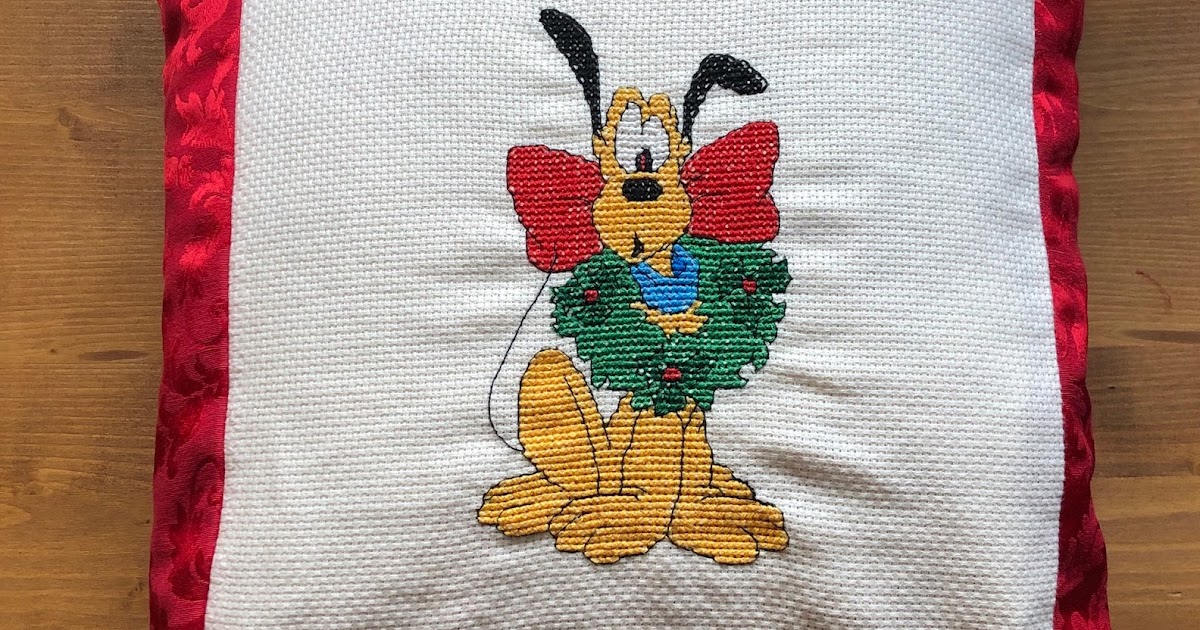 Walt Disney Christmas pillow with Pluto