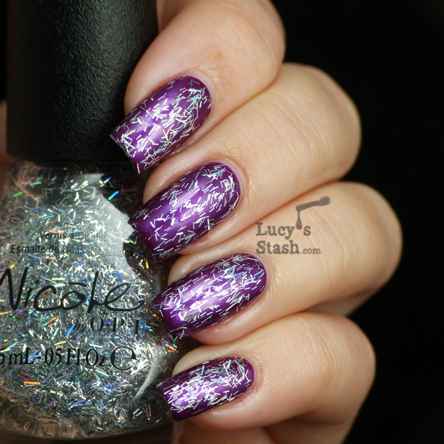 Lucy's Stash - Nicole By OPI Stars At Night over Pretty In Plum