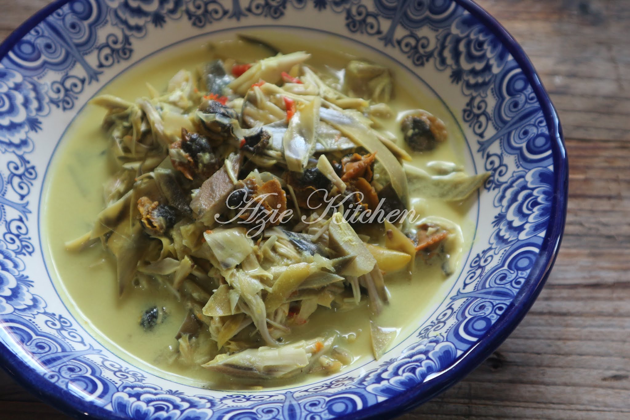 Gulai Lemak Jantung Pisang Dan Isi Kerang Azie Kitchen