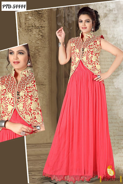 fashionable pink color santoon wedding reception gown online collection with for valentine day gift