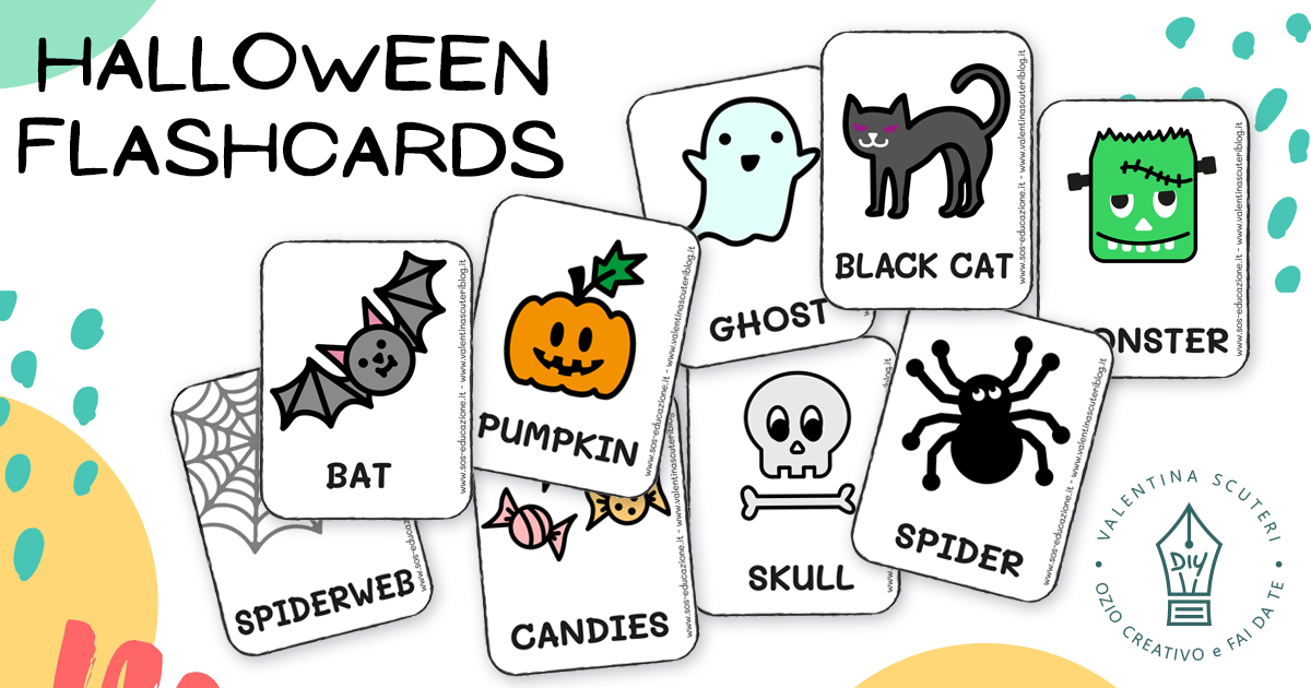 Valentina Scuteri ozio creativo e fai da te Halloween flashcards