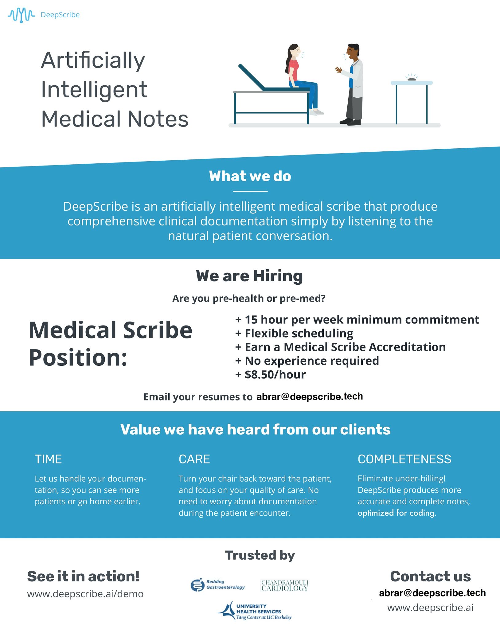 Emory PreHealth Advising Blog DeepScribe