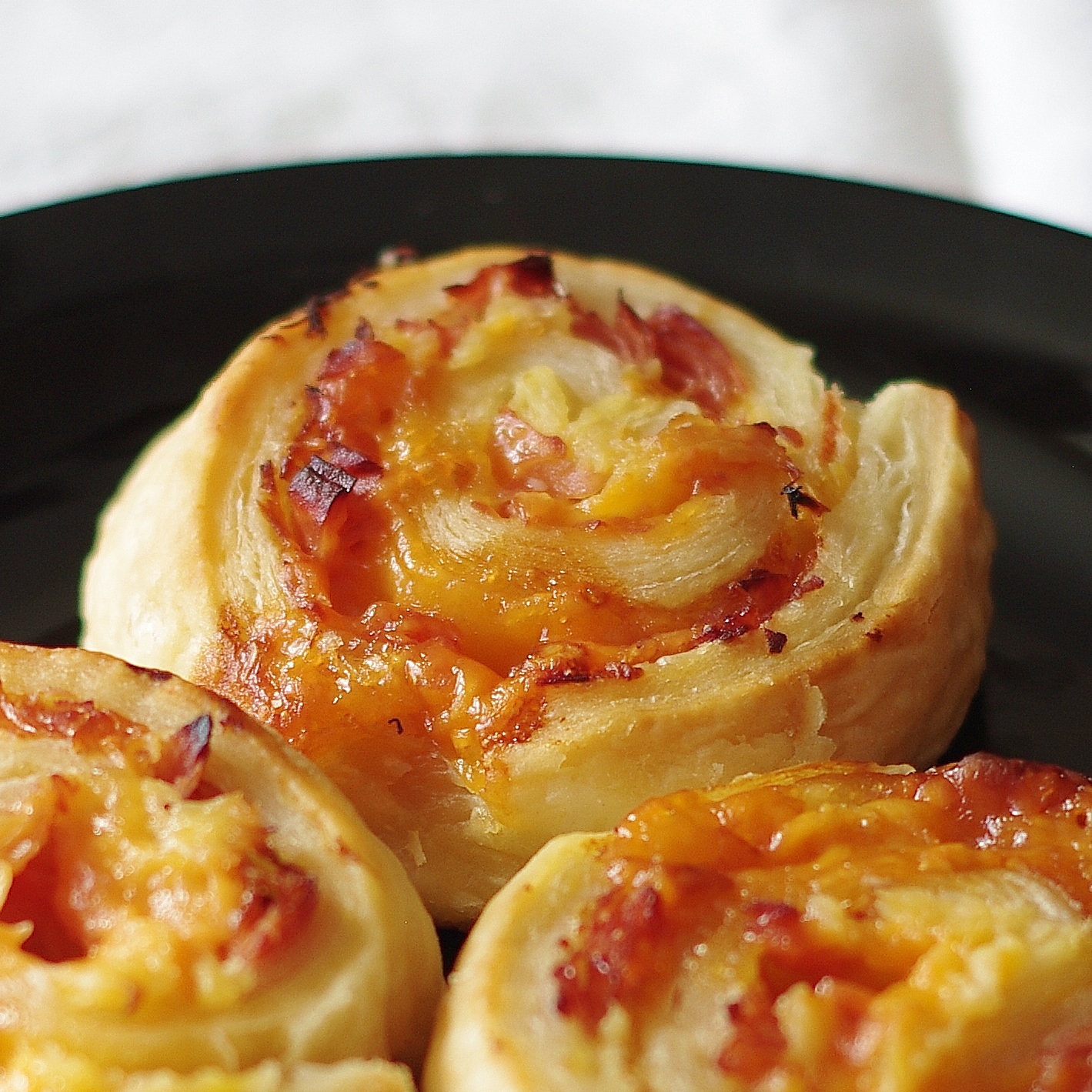 Sage Trifle Pineapple Puff Pastry Pinwheels With Cheese and Ham