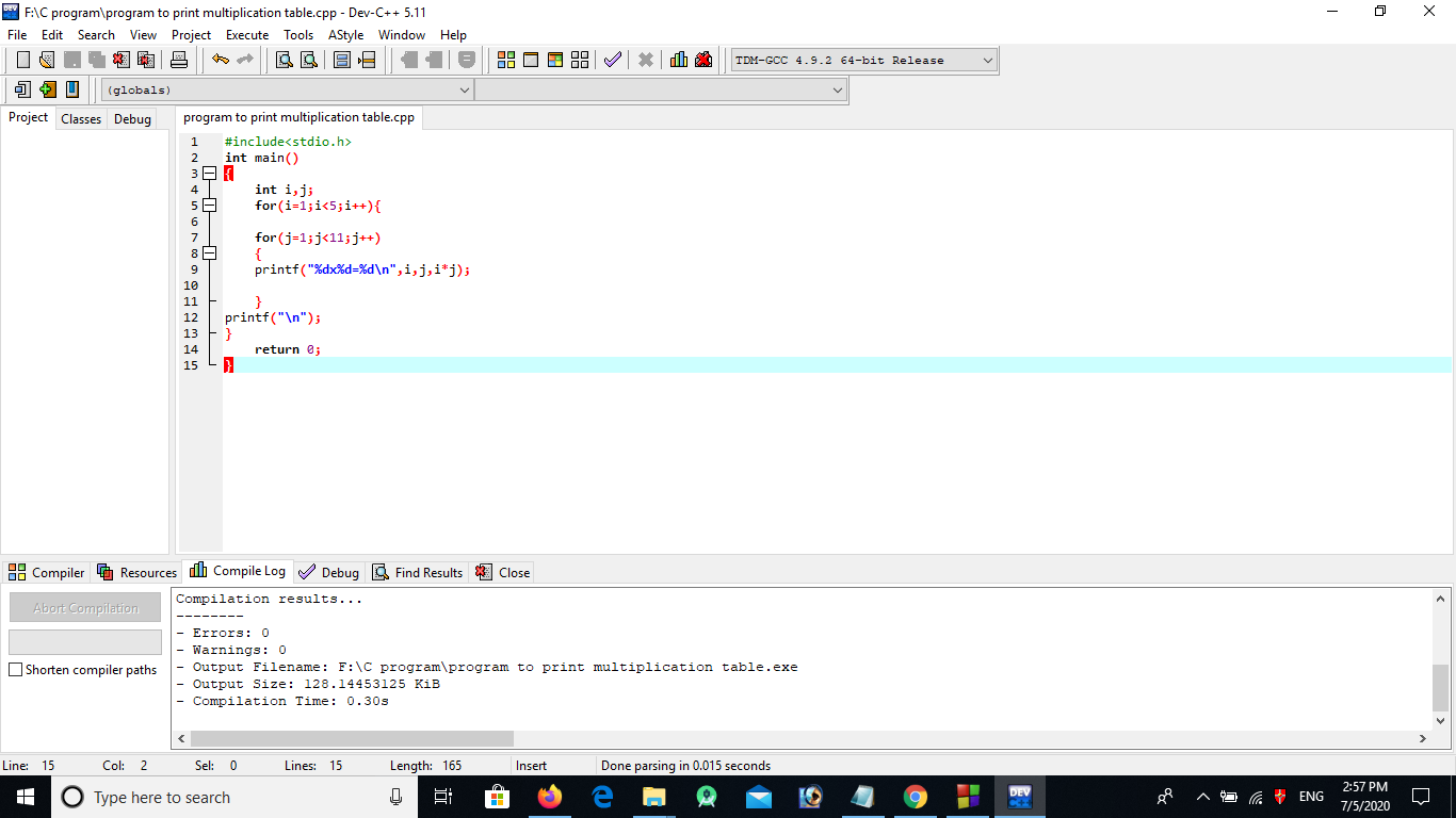 Program To Print Multiplication table of 2, 3 and 4 ~ Great Learning ...