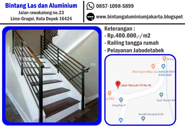 harga railing tangga per meter persegi