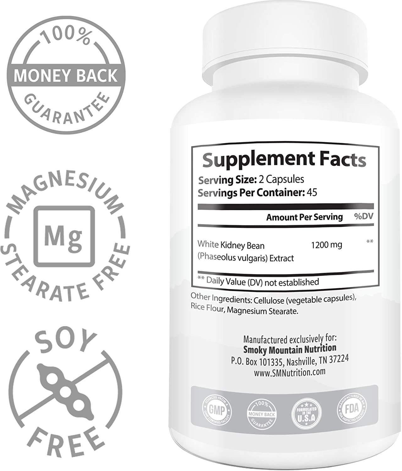 Best Shopping Bank White Kidney Bean Extract (90 Capsules) 100 Pure