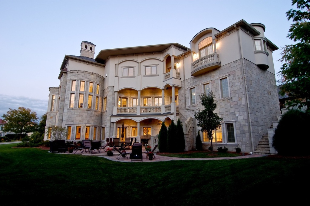 12,000 Square Foot Stucco and Stone Mansion In Oak Brook, IL THE