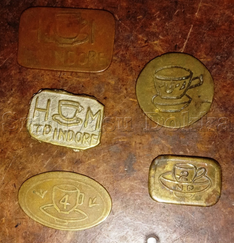 Heritage of India Canteen Tokens and Tea Stall Tokens printed with the