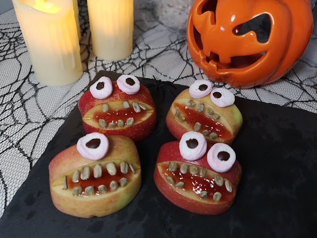 Monstruos de manzana para Halloween