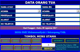 Aplikasi PPDB 2018 data orang tua