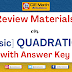 Cambridge AS Level Mathematics 9709 (Pure Mathematics 1) Practice Exercises on Basic Quadratics (AS Level)