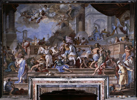 Solimena's spectacular Expulsion of Heliodorus from the Temple can be seen in the church of Gesù Nuovo in Naples