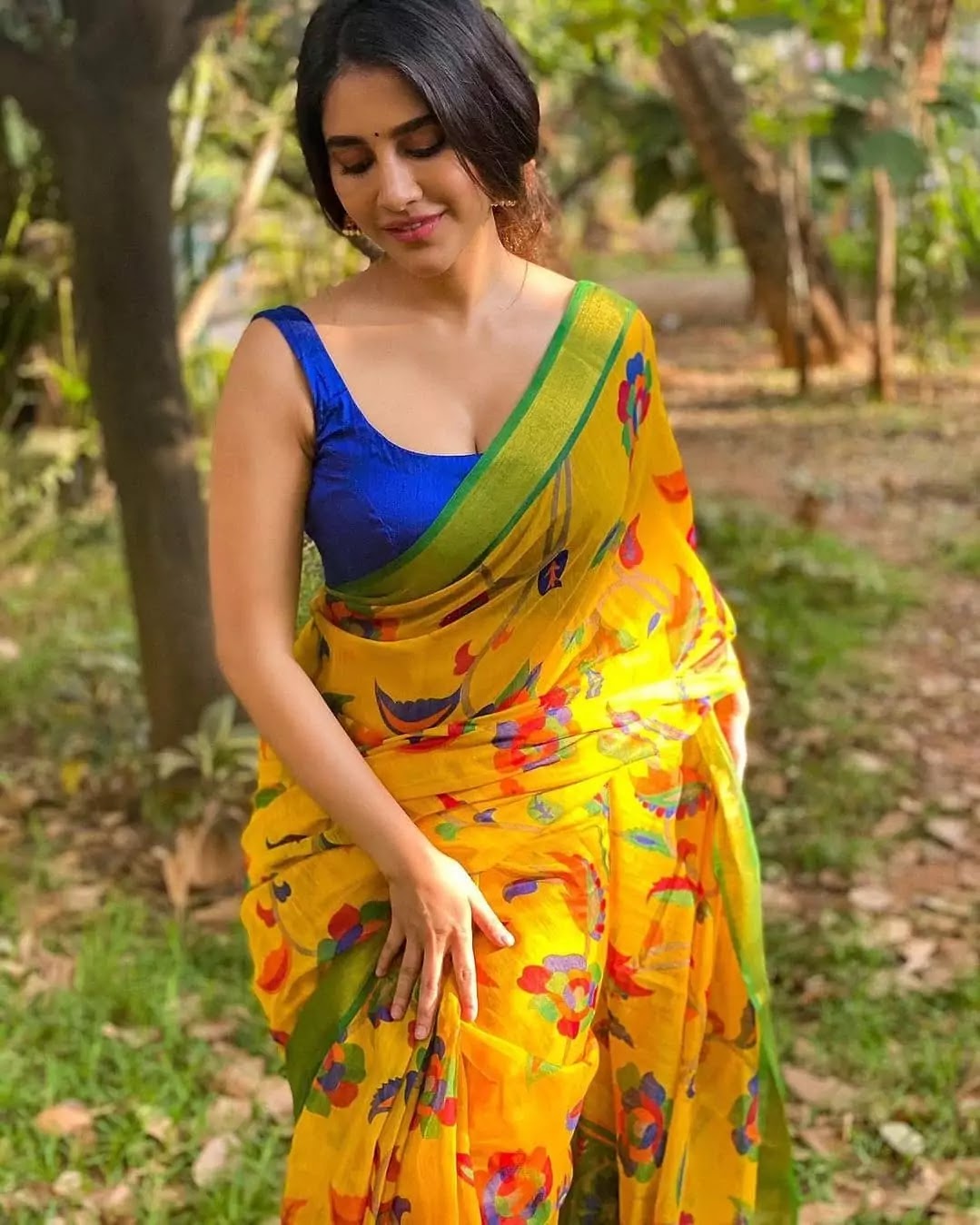 nabha-natesh-in-yellow-saree nabha-natesh-in-yellow-saree