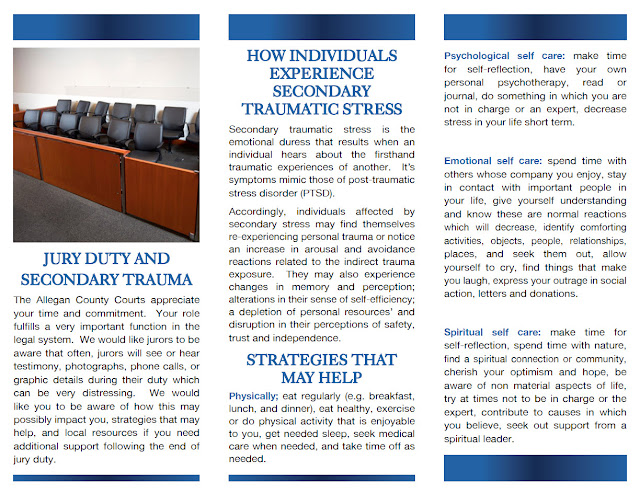 Connections Newsletter: Jury Service and Secondary Trauma