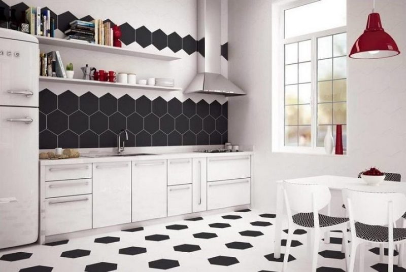 10 Ide Keramik  Lantai Dapur  dengan Motif dan Warna  yang 