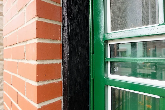 plastic molding trim framing door