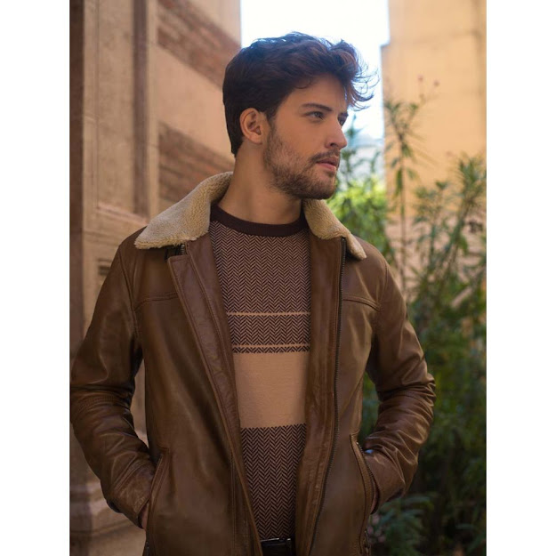 Men's winter wear camel jacket colour