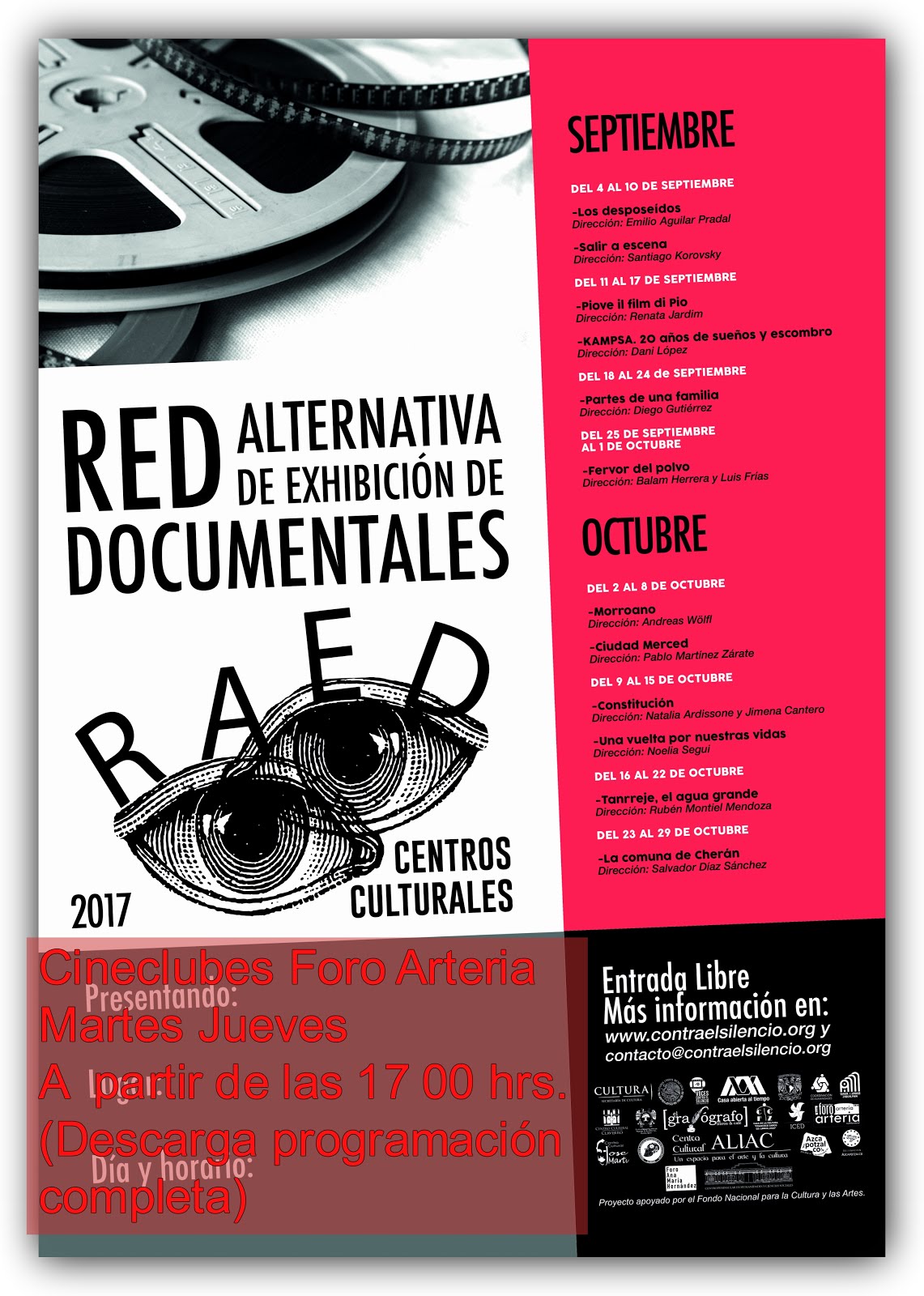 RAED Red Alternativa de Exhibición de Documentales Septiembre /Octubre