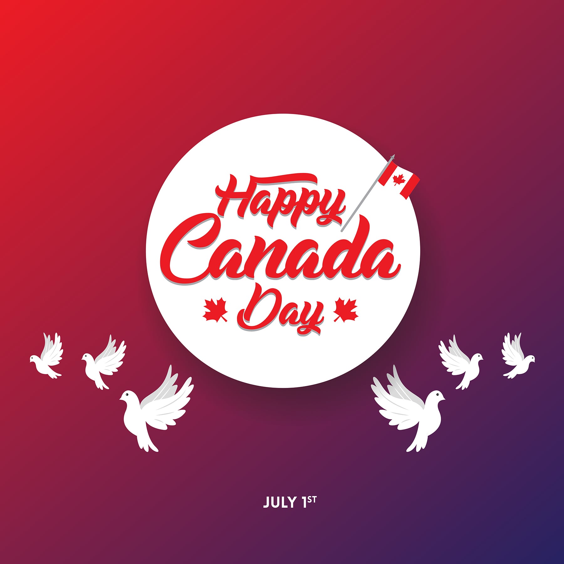 Canada Day freedom theme vector graphic for free downoad