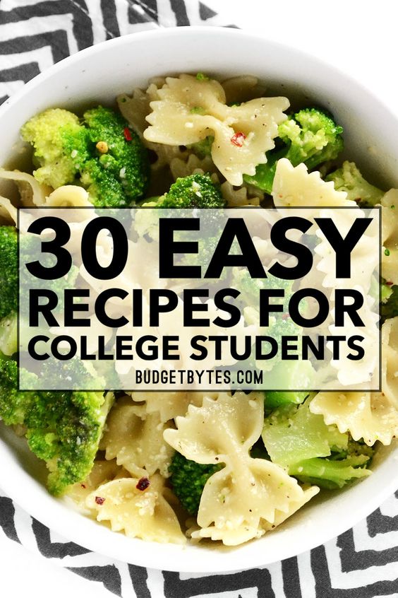 30 Easy Recipes for College Students - Food and Drink
