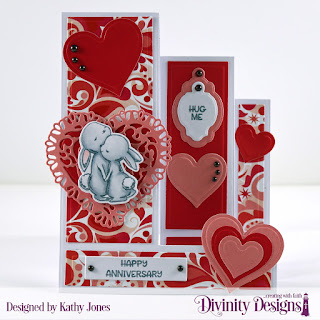 Stamp/Die Duos: Somebunny Custom Dies: Sentiment Strips, Triple Step with Layers, Mini Tags, Layering Hearts, Tulip Heart Paper Collection: Sweet Hearts 