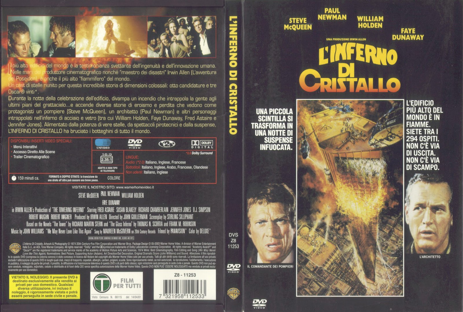 inferno di cristallo cast completo