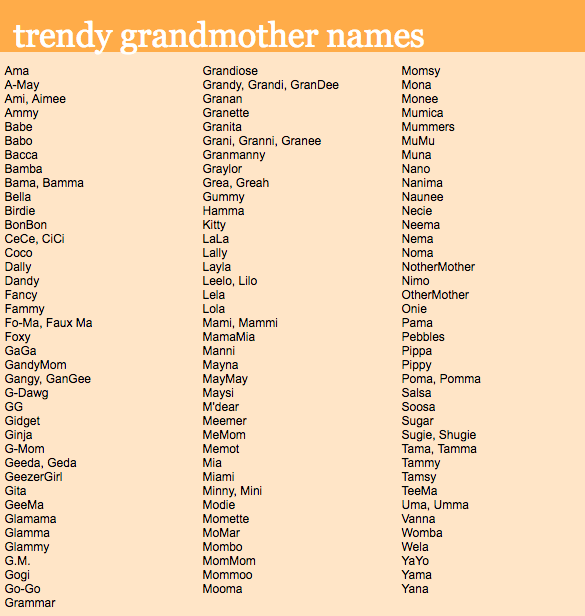 70 Cool Grandma Names 2023 - Best Nicknames for Grandmas