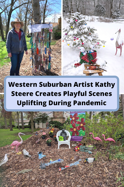 Critters and COVID Whimsical Yard Scenes: Western Suburban Artist Kathy Steere Adds Playfulness and Hope