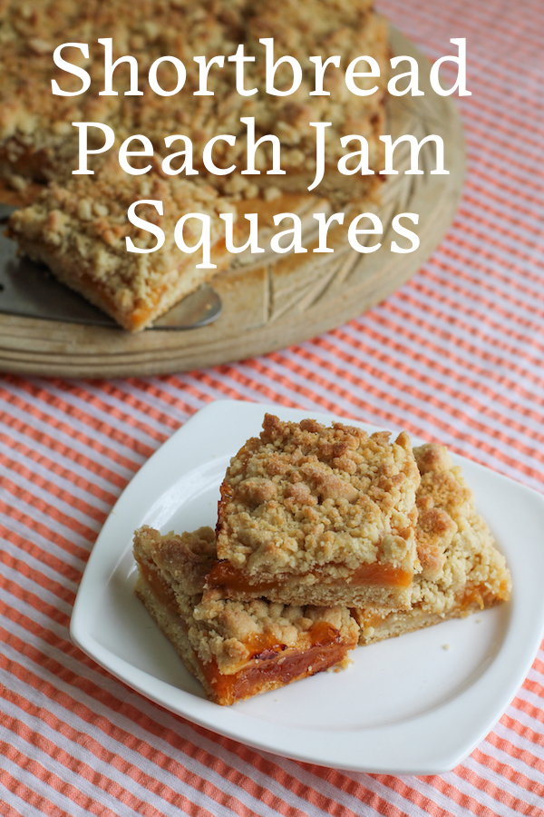 Food Lust People Love Shortbread Peach Jam Squares