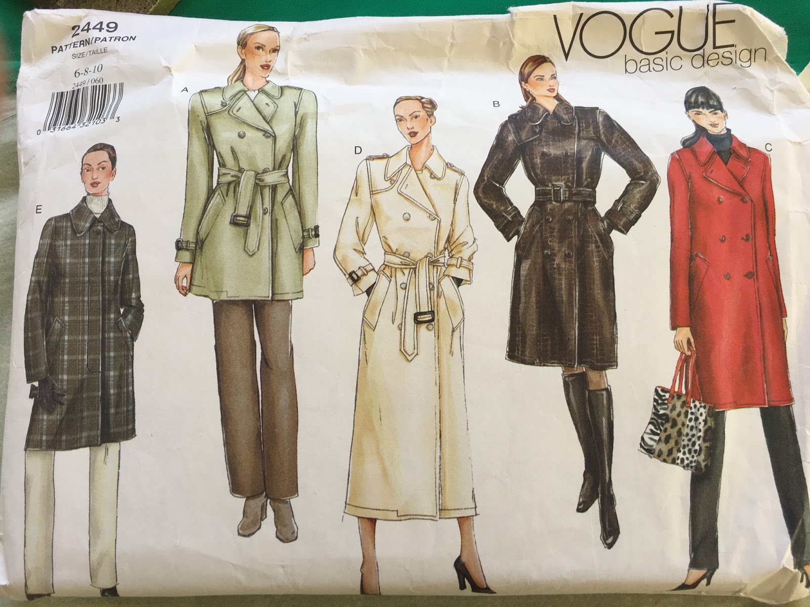 Vogue 2449 Trench Coat