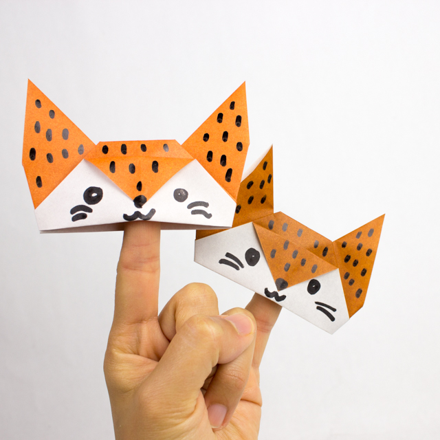 Origami Fox Finger Puppets (And 9 Fun Fox books!) Pink Stripey Socks