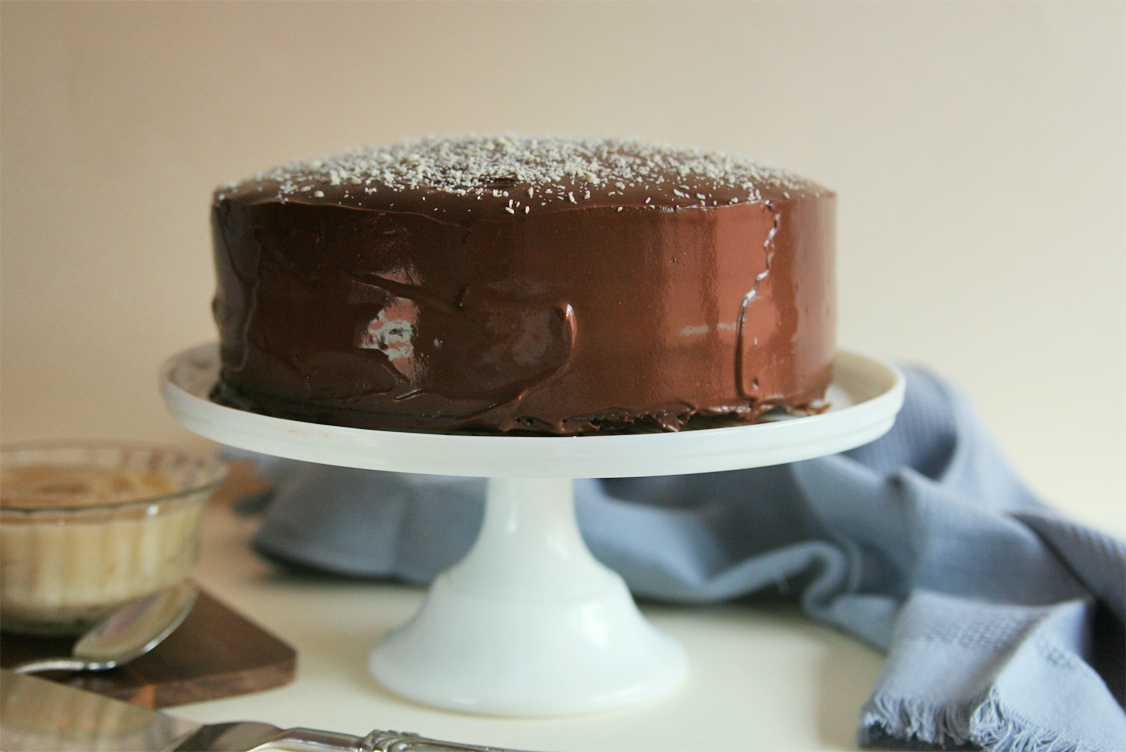 Chocolate Boston Cream Cake
