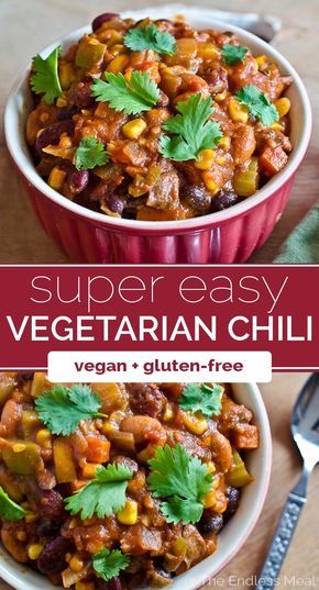 Easy Vegetarian Chili - Easy Recipes Healthy