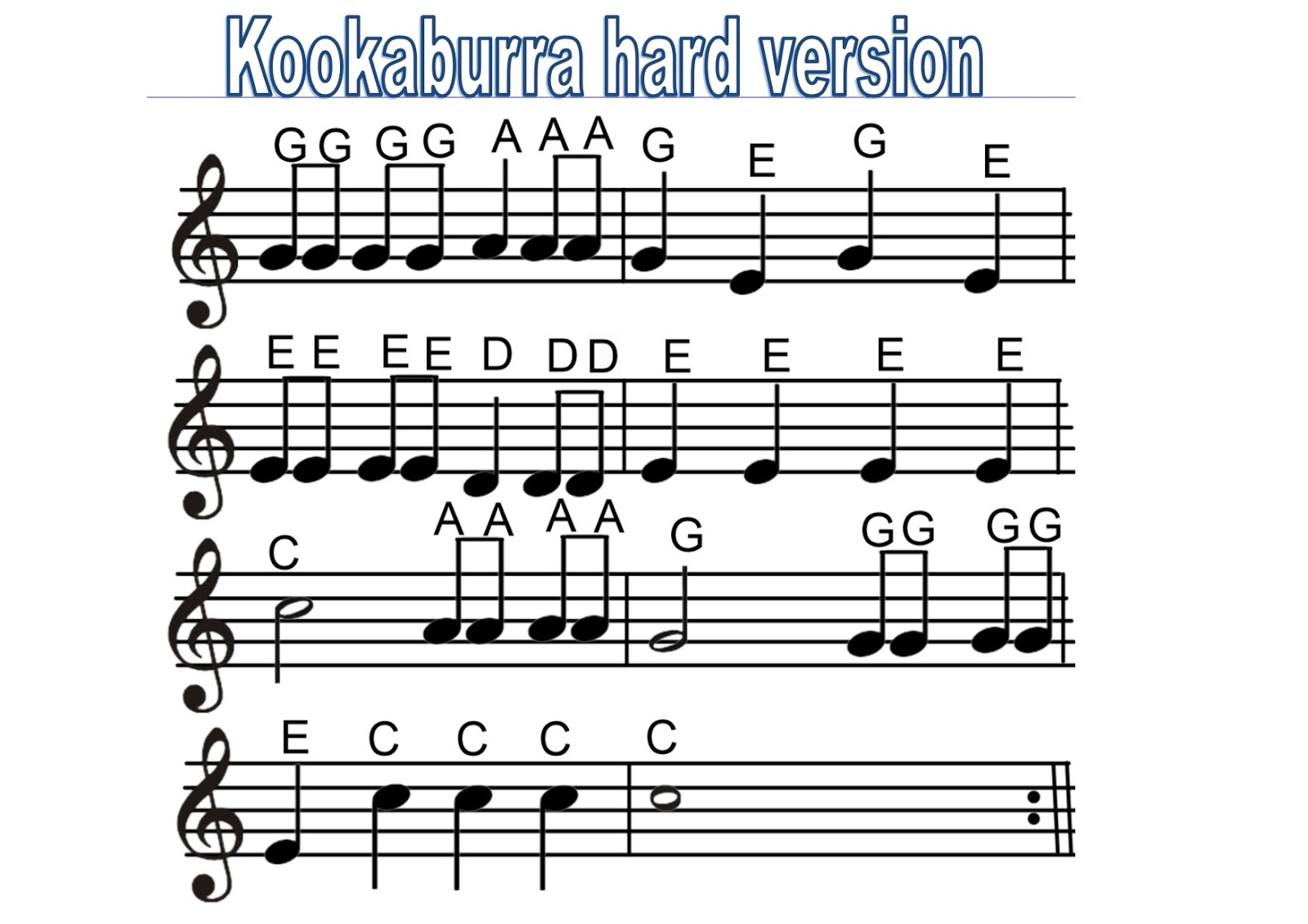 Year 3 Recorders Spring Lesson 5 Kookaburra Music at Chadwell