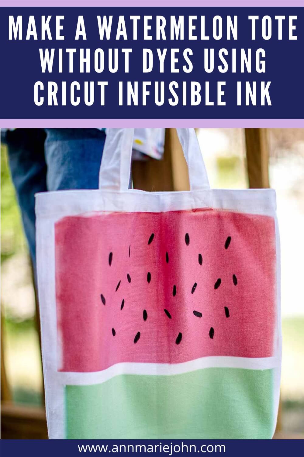 Make a Watermelon Tote without Dyes Using Cricut Infusible Ink