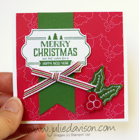 2 Labels to Love Christmas Cards ~ Stampin' Up! 2017 Holiday Catalog ~ www.juliedavison.com