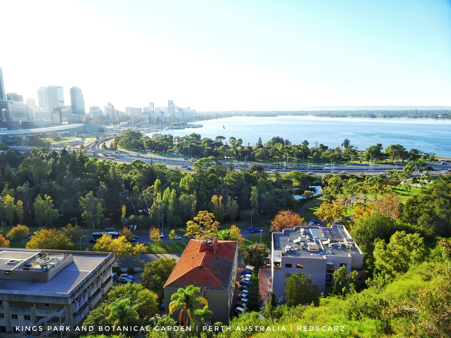 DAUS REDSCARZ Menikmati pemandangan Perth City dari atas