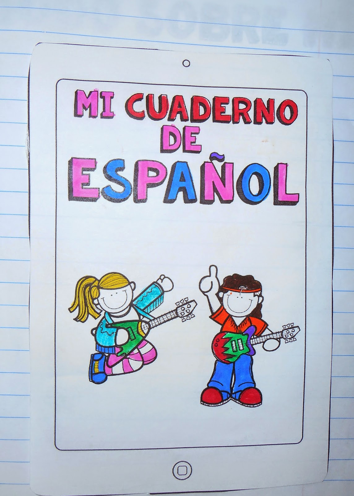 assignment notebook in spanish