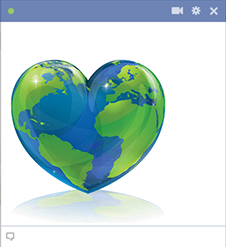 Heart planet Facebook icon