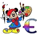 Alfabeto de Mickey pintor E.