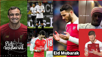   Famous Footballers Wishes Eid Mubarak Ozil, pogba, Mustafi