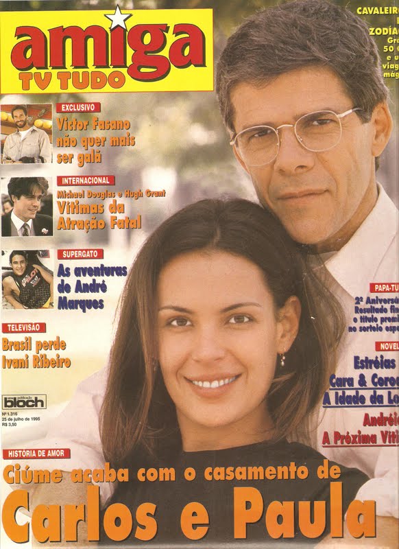 revista amiga & novelas HISTÓRIA DE AMOR REDE GLOBO 1995 revista amiga & novelas HISTÓRIA DE AMOR REDE GLOBO 1995