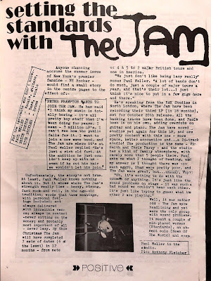An interview with The Jam that featured in Jamming fanzine issue five part one