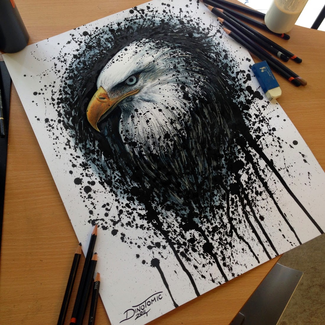 12-Eagle-Splatter-Dino-Tomic-AtomiccircuS-Mastering-Art-in-Eclectic-Drawings-www-designstack-co
