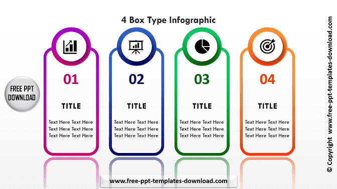 4 Box Type Infographic Template Download