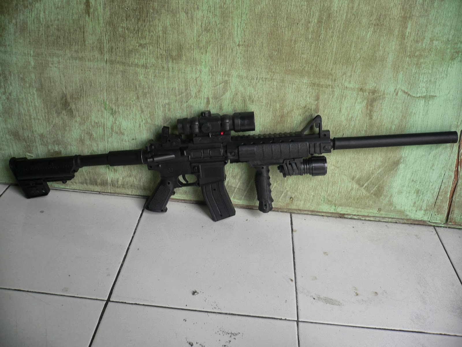 jual airsoft gun M4HUNTER RIS SYSTEM spring AIRSOFTGUN Toko Online