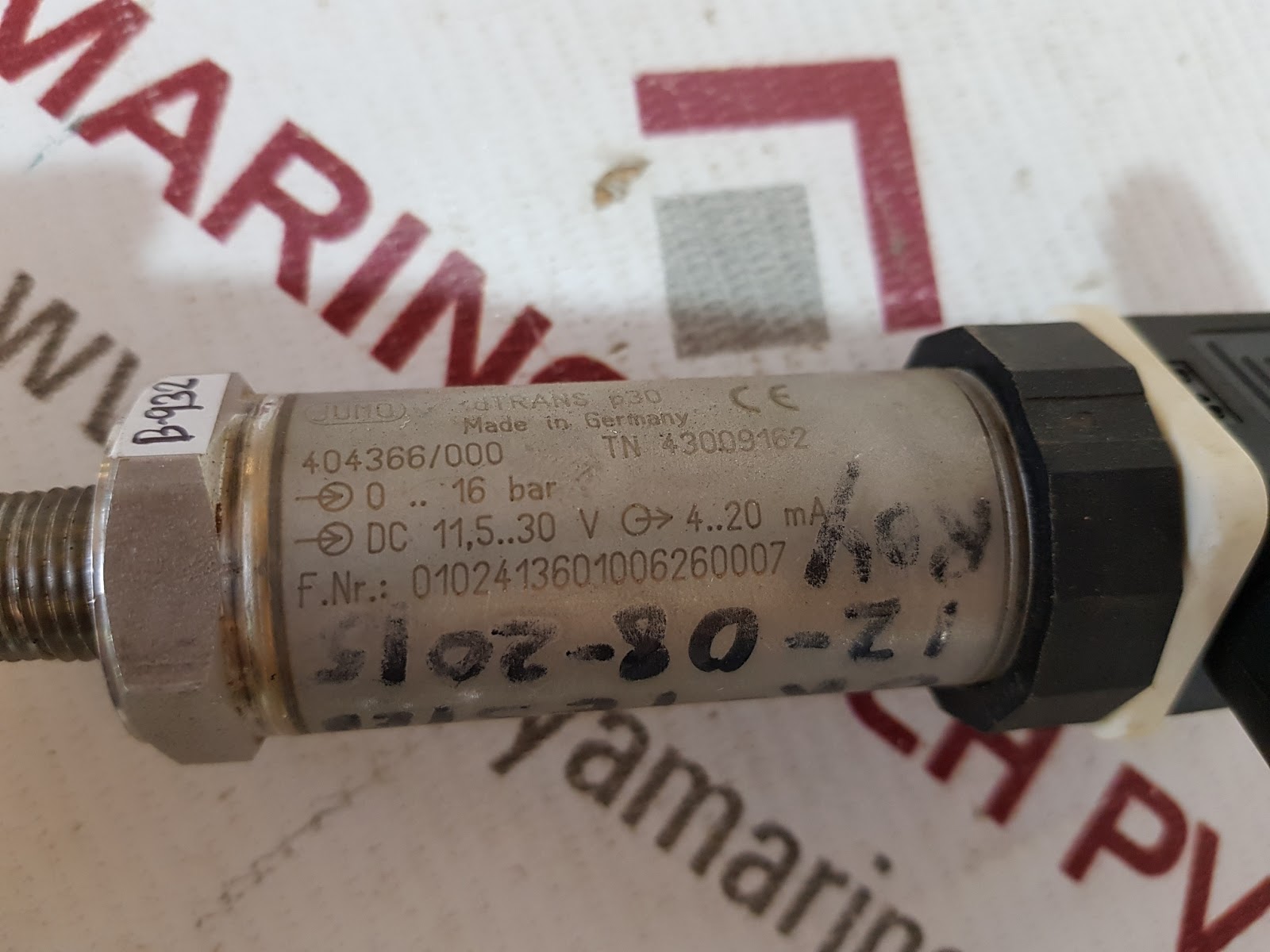 JUMO DTRANS P30 404366/000 PRESSURE TRANSDUCER Aeliya Marine