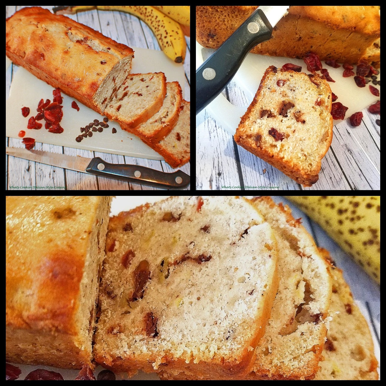 Dried Cherry Banana Chocolate Chip Bread What's Cookin' Italian Style