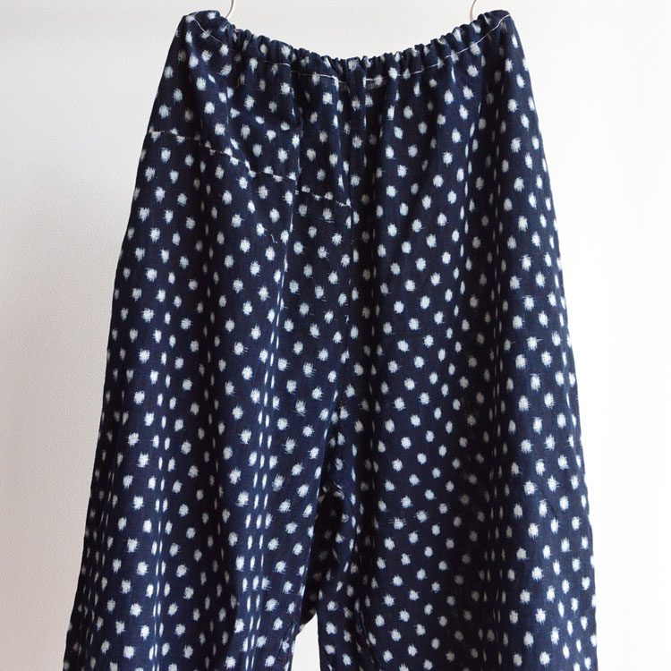 50s もんぺ 藍染 絣 雪 蚊 野良着 ビンテージ　パンツ 日本製　かすり